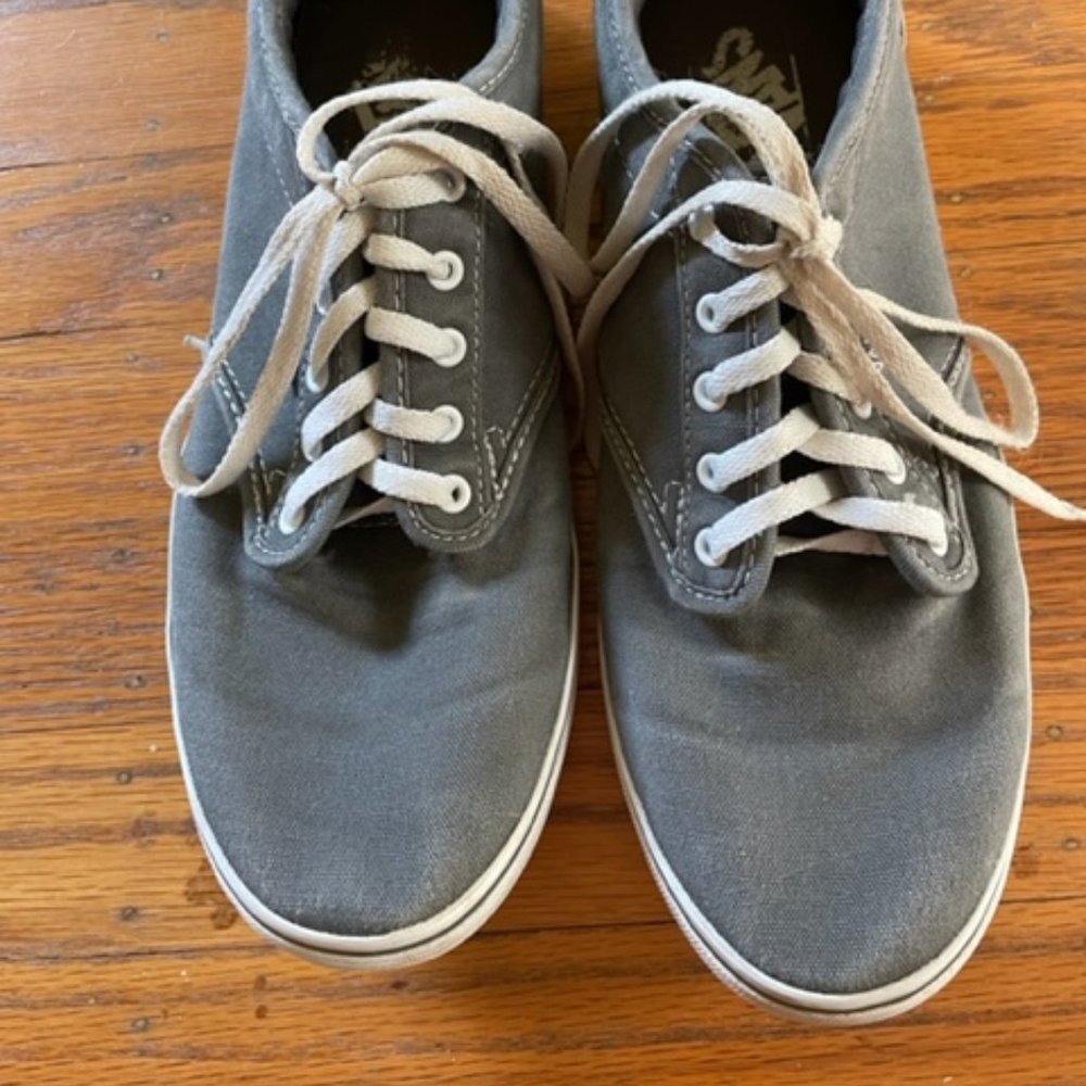 Gray and white VANS. Great condition!